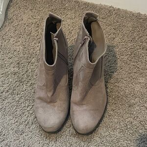 Qupid Taupe Ankle Booties